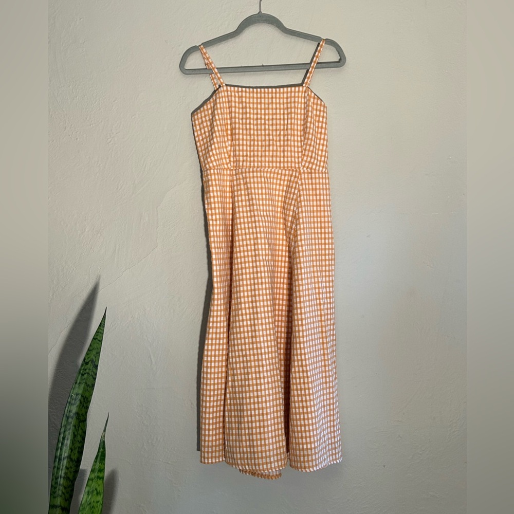Yellow Gingham Summer Dress